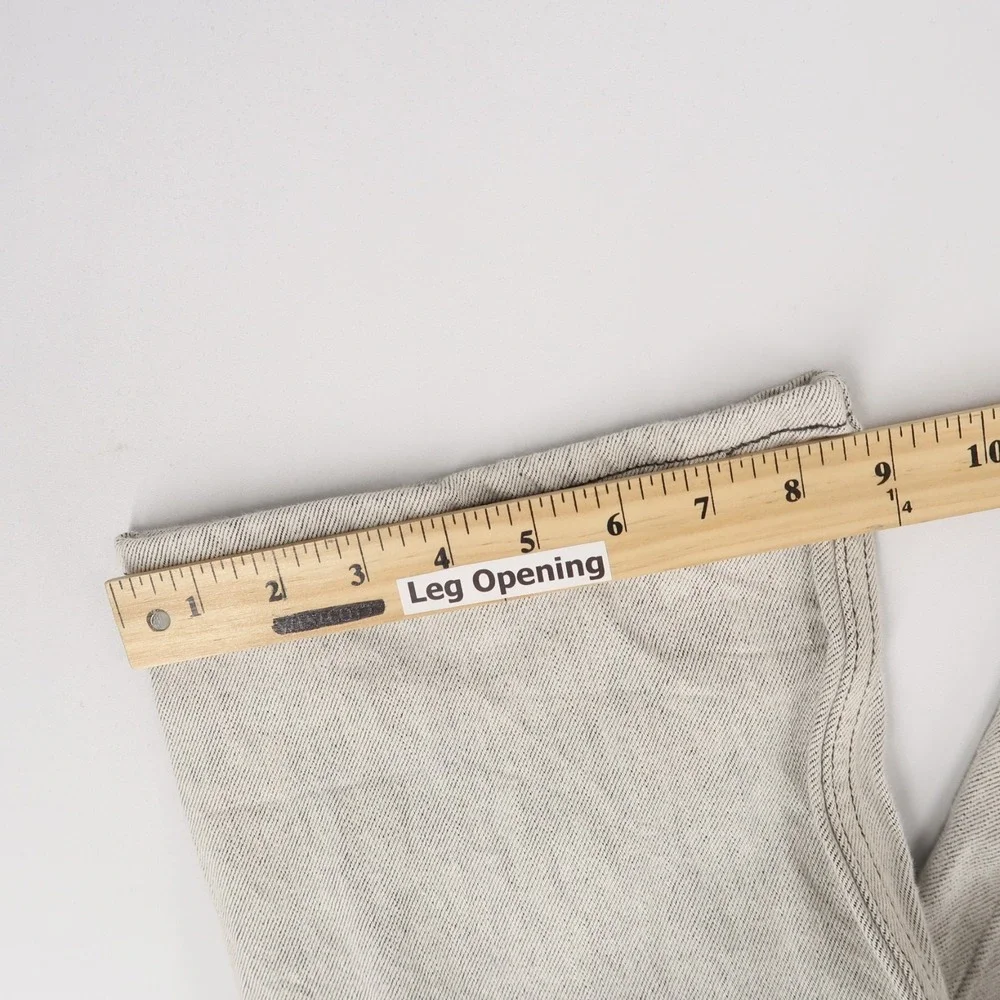 Levis 501 Jeans Mens‎ 42x34 Gray Button Fly Original Fit Straight Leg Denim